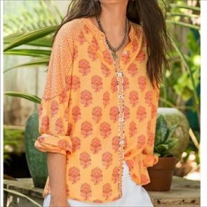 Sundance Rosalie block print blouse XL. Like new!